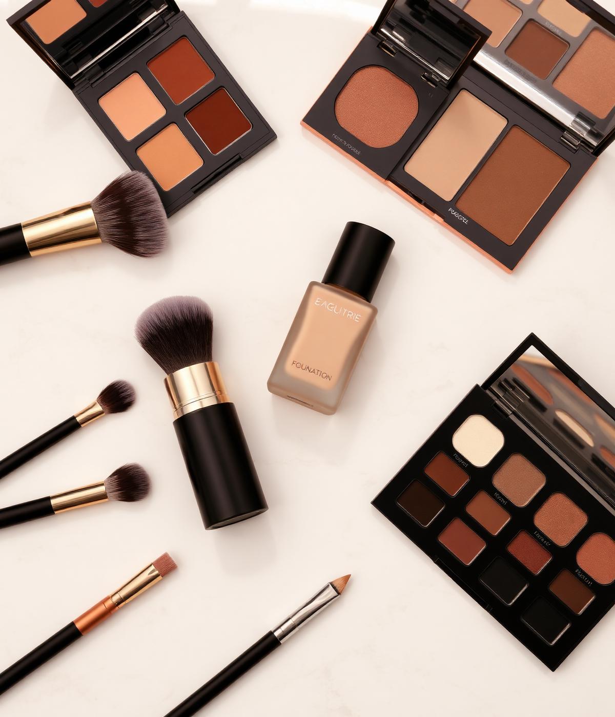 Luxury makeup flatlay